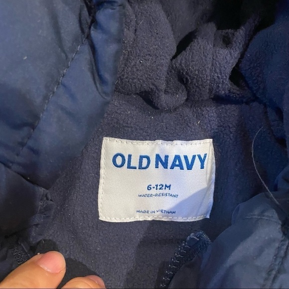 Old Navy Baby Frost-Free Hooded Puffer Jacket NavySize 6/12m NWOT - Picture 4 of 8